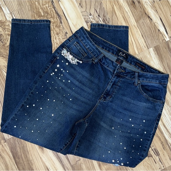 Earl  Jeans Size 16W Mid-Rise Stretch Bling, Cute, Trendy,‎ Modern - Picture 1 of 7